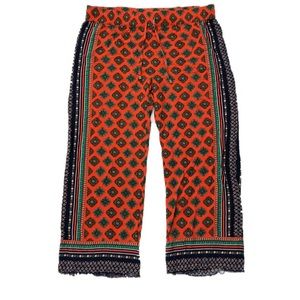 Lucy & Laurel boho flowy printed pants